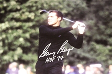 Gary Player Signed Post Swing 16x20 Photo w/'HOF 74' JSA ALOA