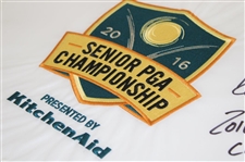 Rocco Mediate Signed 2016 Senior PGA Championship Embroidered Flag w/'2016 Champion' JSA ALOA