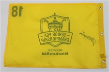 Colin Montgomerie Signed 2014 Senior PGA Championship Screen Flag JSA ALOA