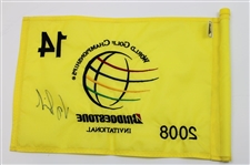 Vijay Singh Signed 2008 WGC Bridgestone Championship Used Hole #14 Flag w/COA & JSA ALOA