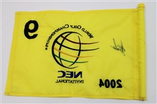 Stewart Cink Signed 2004 NEC WGC Championship Used Hole #9 Flag w/COA & JSA ALOA