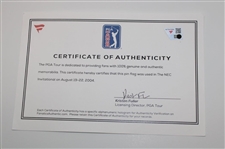 Stewart Cink Signed 2004 NEC WGC Championship Used Hole #9 Flag w/COA & JSA ALOA