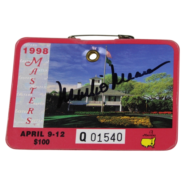 Mark O Meara Signed 1998 Masters Tournament SERIES Badge #Q01540 JSA ALOA