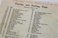 1963 Masters Tournament Thursday, Friday & Saturday Pairing Sheets - Jack's First Masters Win