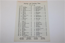 1963 Masters Tournament Thursday, Friday & Saturday Pairing Sheets - Jack's First Masters Win