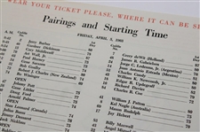 1963 Masters Tournament Thursday, Friday & Saturday Pairing Sheets - Jack's First Masters Win