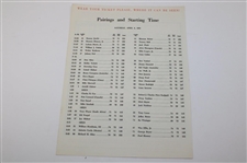 1963 Masters Tournament Thursday, Friday & Saturday Pairing Sheets - Jack's First Masters Win