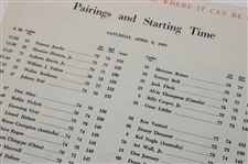 1963 Masters Tournament Thursday, Friday & Saturday Pairing Sheets - Jack's First Masters Win