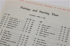 1963 Masters Tournament Saturday 3rd Round Pairing Sheet - Jack's First Masters Win