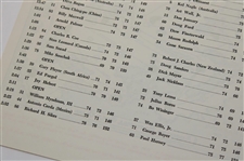 1963 Masters Tournament Saturday 3rd Round Pairing Sheet - Jack's First Masters Win
