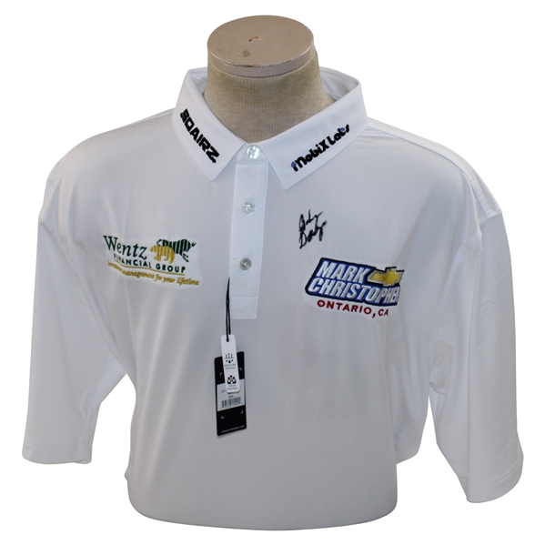 John Daly Signed Personal Straight Down White Performance 3XL Shirt w/Sponsors JSA ALOA