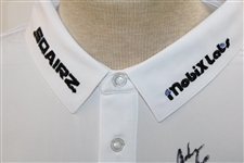 John Daly Signed Personal Straight Down White Performance 3XL Shirt w/Sponsors JSA ALOA