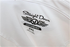 John Daly Signed Personal Straight Down White Performance 3XL Shirt w/Sponsors JSA ALOA