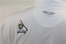 John Daly Signed Personal Straight Down White Performance 3XL Shirt w/Sponsors JSA ALOA