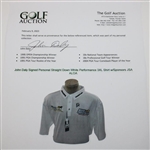 John Daly Signed Personal Straight Down White Performance 3XL Shirt w/Sponsors JSA ALOA