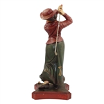 Large Vintage Lady Golfer Statue on Plinth