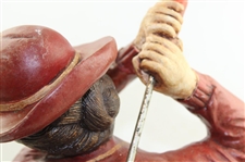Large Vintage Lady Golfer Statue on Plinth
