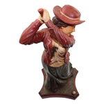 Large Vintage Lady Golfer Statue on Plinth