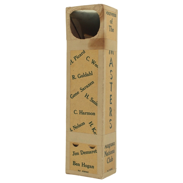 c.1953 Masters Tournament Periscope w/Past Champs Signatures Listed - Rare