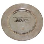 1963 Pine Valley Golf Club 2nd Flight Consolation Sterling Trophy Plate - August 10 