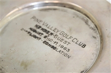 1963 Pine Valley Golf Club 2nd Flight Consolation Sterling Trophy Plate - August 10 