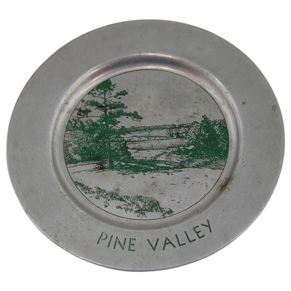 1937 Pine Valley Golf Club Group A Low Gross W. B. McCullough 76 Pewter Dish Trophy