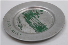 1937 Pine Valley Golf Club Group A Low Gross W. B. McCullough 76 Pewter Dish Trophy