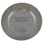 1955 Pine Valley Golf Club 1st Flight Runners Up Sterling Trophy Plate - August 12-14 
