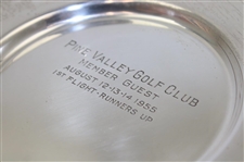 1955 Pine Valley Golf Club 1st Flight Runners Up Sterling Trophy Plate - August 12-14 