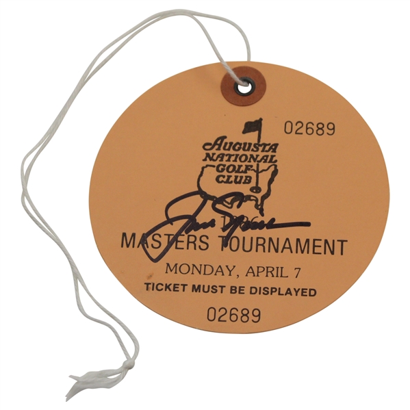 Jack Nicklaus Signed 1986 Masters Tournament Monday Ticket #02689 JSA ALOA