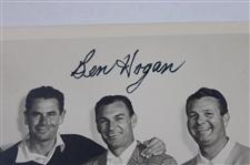 Ben Hogan Signed B & W Photo w/ Snead, Middlecoff & Demaret JSA ALOA