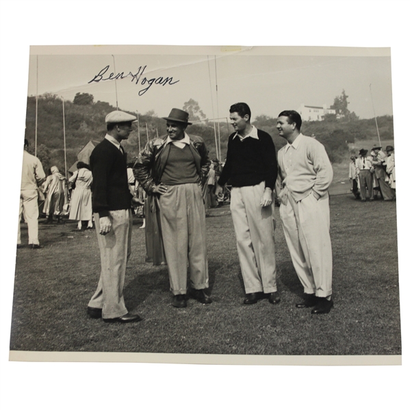 Ben Hogan Signed B & W Photo w/ Demaret & Middlecoff JSA ALOA