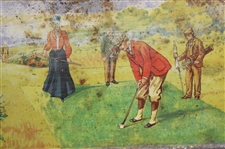 c.1900 Golf & other Sports Scenes Moss Rimmington & Co Mustard Barco Baking Soda Tin