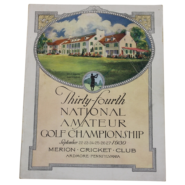 1930 US Amateur at Merion Cricket Club Program - Bobby Jones Completes Grand Slam!