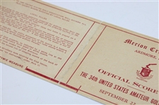 1930 US Amateur at Merion Official Scorecard - Bobby Jones Grand Slam