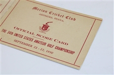1930 US Amateur at Merion Official Scorecard - Bobby Jones Grand Slam