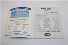 1934 US Open Championship at Merion Cricket Club Program - Olin Dutra Winner