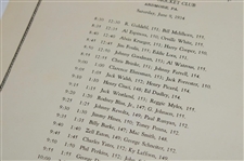 1934 US Open at Merion Saturday Final Round Official Pairing Sheet