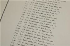 1934 US Open at Merion Saturday Final Round Official Pairing Sheet