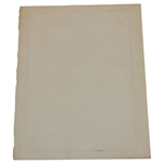1934 US Open at Merion Saturday Final Round Official Pairing Sheet