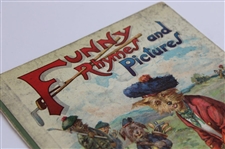 c.1907 Golf Themed 'Funny Rhymes & Pictures' Book Cover Only - Ernest Nister, London
