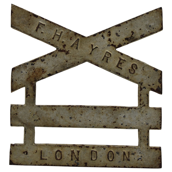 F. H. Ayres London Cast Iron Hole 7 Tee Marker