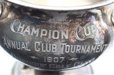 1907 Champion Cup Annual Club Tournament at Dubuque GC Silver Plated Trophy Won by Earl Sheakowitz