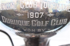 1907 Champion Cup Annual Club Tournament at Dubuque GC Silver Plated Trophy Won by Earl Sheakowitz