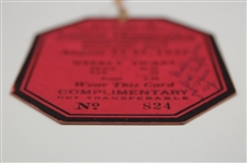 1927 US Amateur at Minikahda Club Series Ticket #824 - Bobby Jones Winner - Only One Known