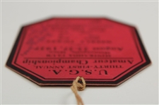 1927 US Amateur at Minikahda Club Series Ticket #824 - Bobby Jones Winner - Only One Known