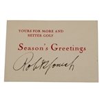 c.1935 Bobby Jones Signed Seasons Greetings Card JSA ALOA 