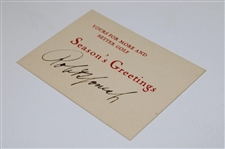 c.1935 Bobby Jones Signed Season's Greetings Card JSA ALOA 