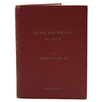 1935 Bobby Jones Rights and Wrongs of Golf Red Hardcover Booklet (Roy L. Sullivan)