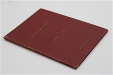 1935 Bobby Jones 'Rights and Wrongs of Golf' Red Hardcover Booklet (Roy L. Sullivan)